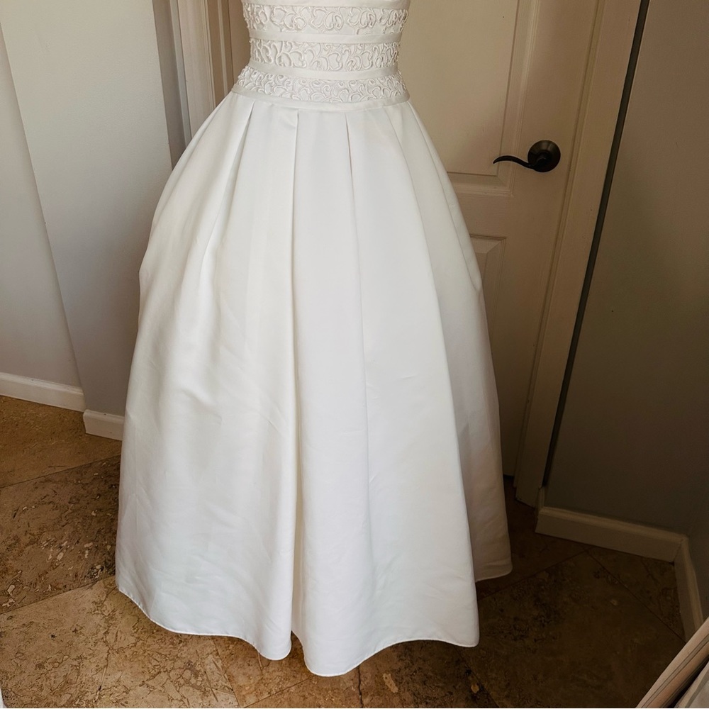 Oleg Cassini Embroidered Wedding Dress - Picture 8 of 16